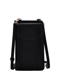 Fashion Chic Multi Pockets Long Wallet Crossbody BGA-48742 BLACK